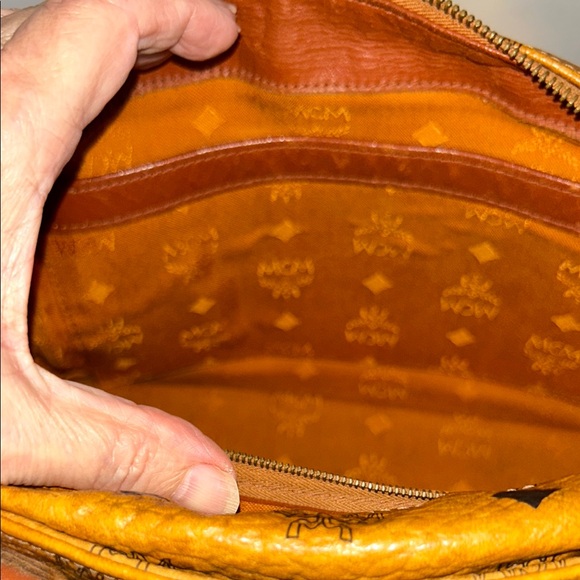 MCM Brown Satchel with Gold Accents - Picture 14 of 16